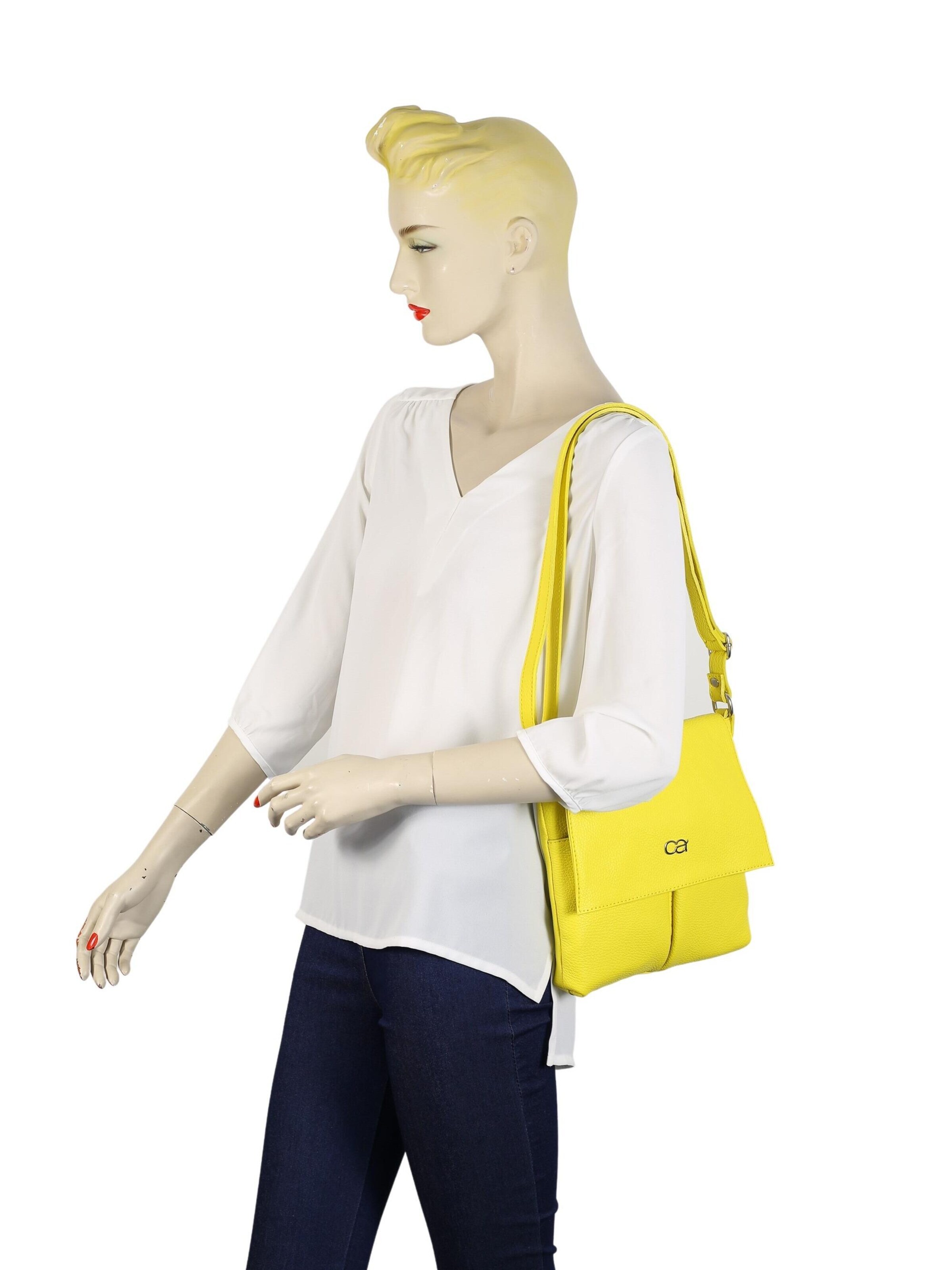 COLLEZIONE ALESSANDRO Crossbody Bag 'München' in Yellow