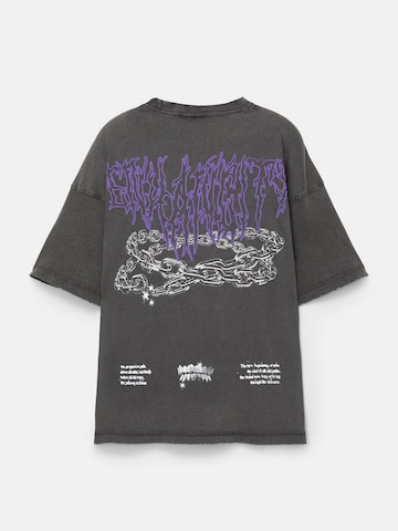 Pull&Bear Shirt 'STWD' in Black