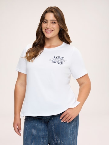 T-shirt Fiorella Rubino en blanc
