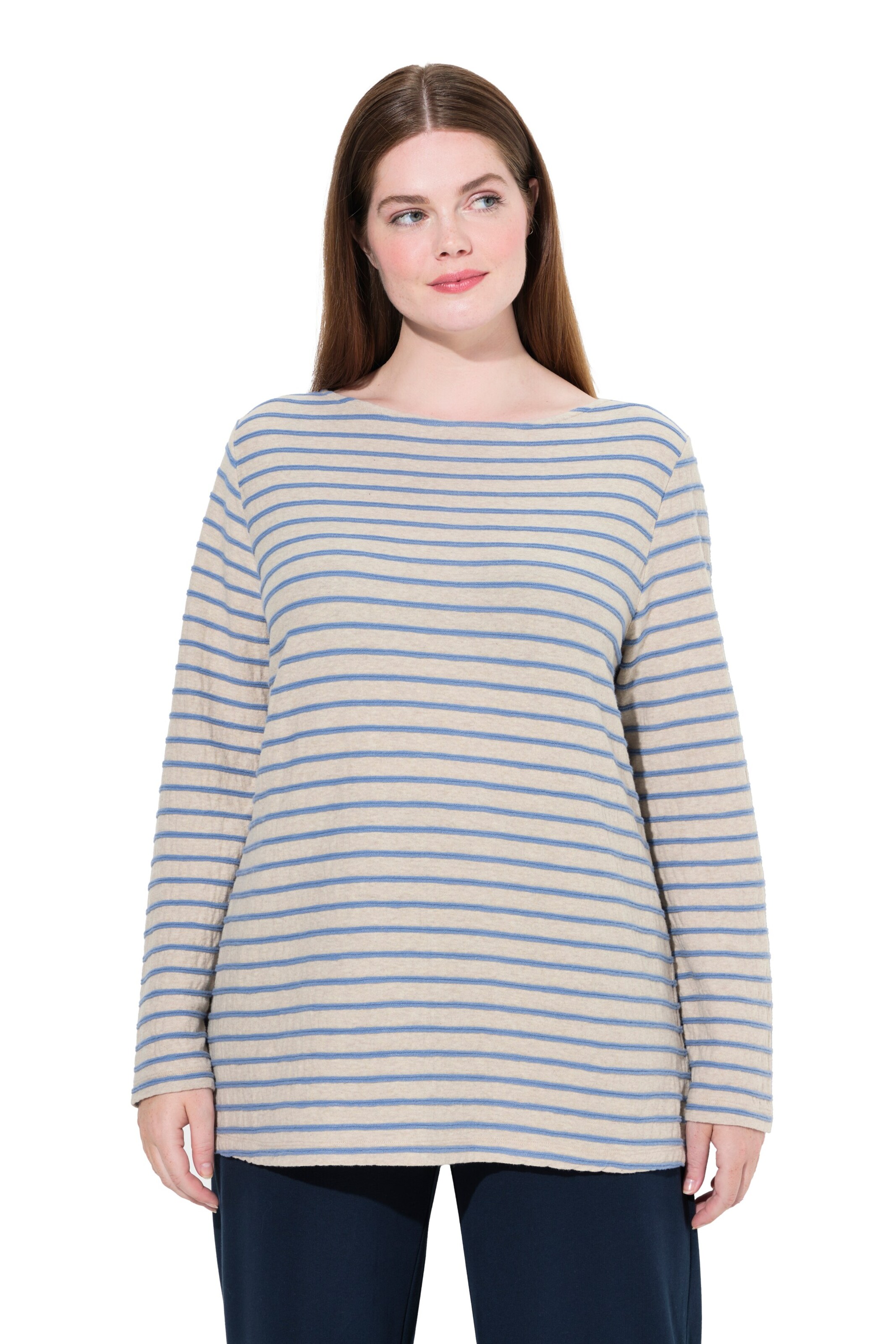 Ulla Popken Shirt in Beige: voorkant