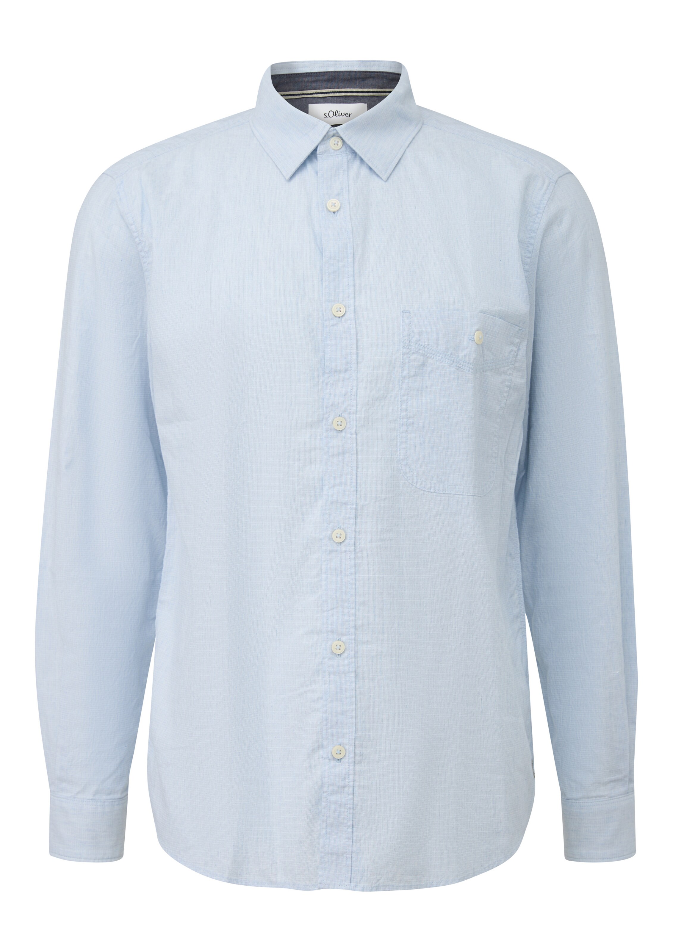 s.Oliver Regular fit Πουκάμισο σε μπλε: μπροστά