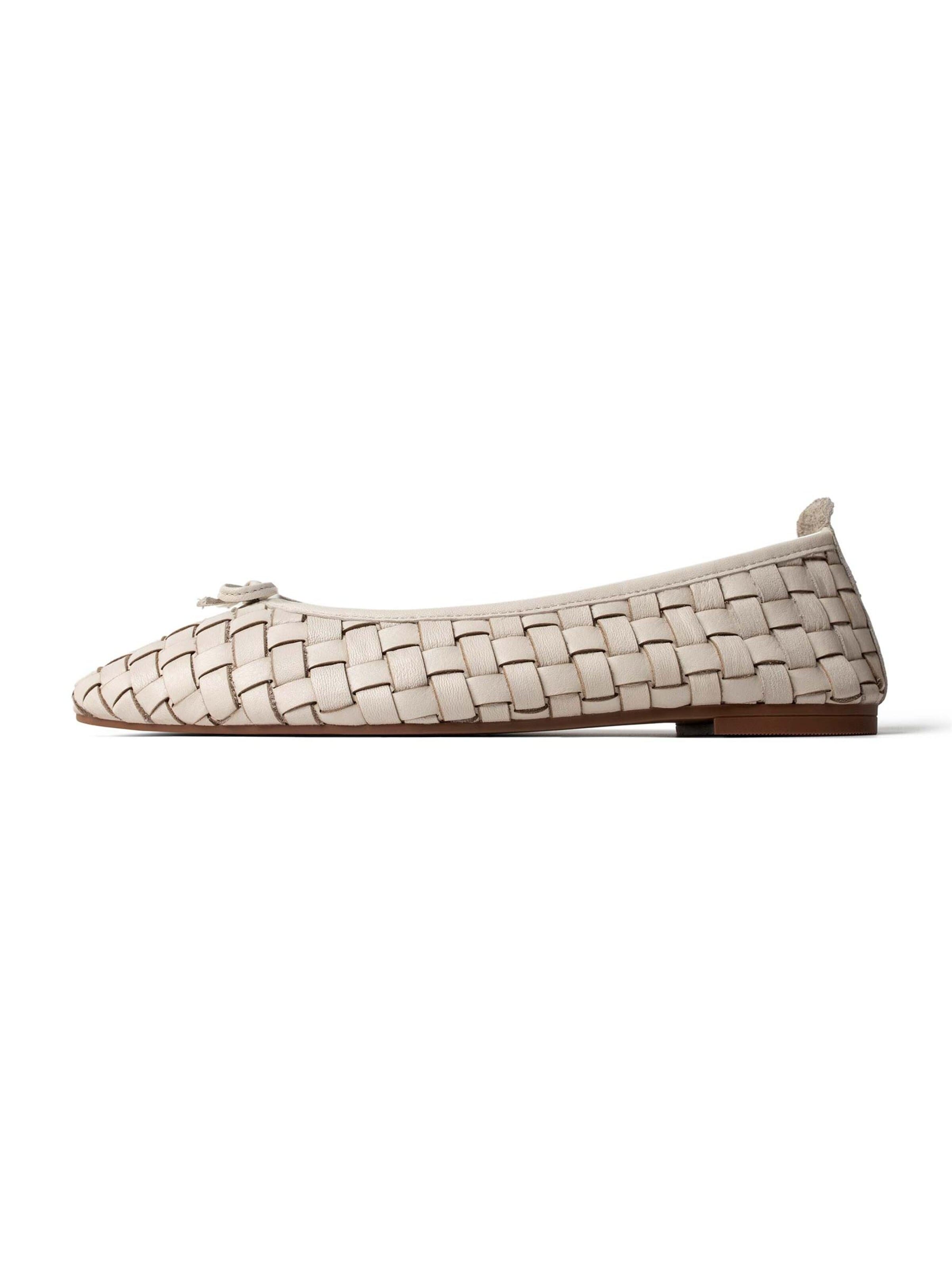 L37 HANDMADE SHOES Ballerina 'UP IN THE AIR' in Wit: voorkant