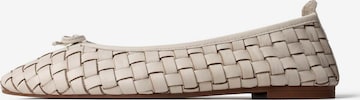 L37 HANDMADE SHOES Ballerina 'UP IN THE AIR' in Wit: voorkant