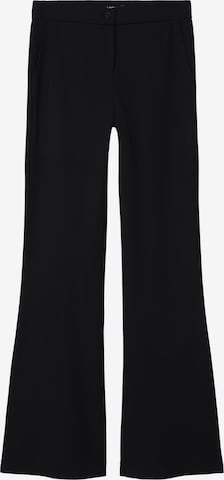 LMTD Wide Leg Housut 'NLFRETTE' värissä musta: etupuoli