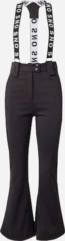 TOPSHOP Flared Workout Pants in Black: front