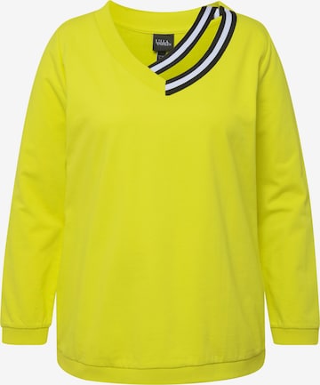Sweat-shirt Ulla Popken en jaune : devant
