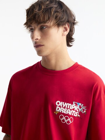 Pull&Bear T-Shirt in Rot