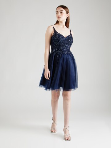 Laona Cocktail Dress in Blue: front