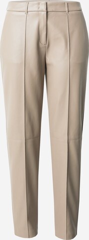 s.Oliver BLACK LABEL Tapered Trousers in Brown: front