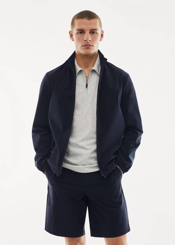 MANGO MAN Tussenjas in Blauw: voorkant