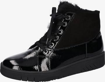 WALDLÄUFER Lace-Up Boots in Black: front