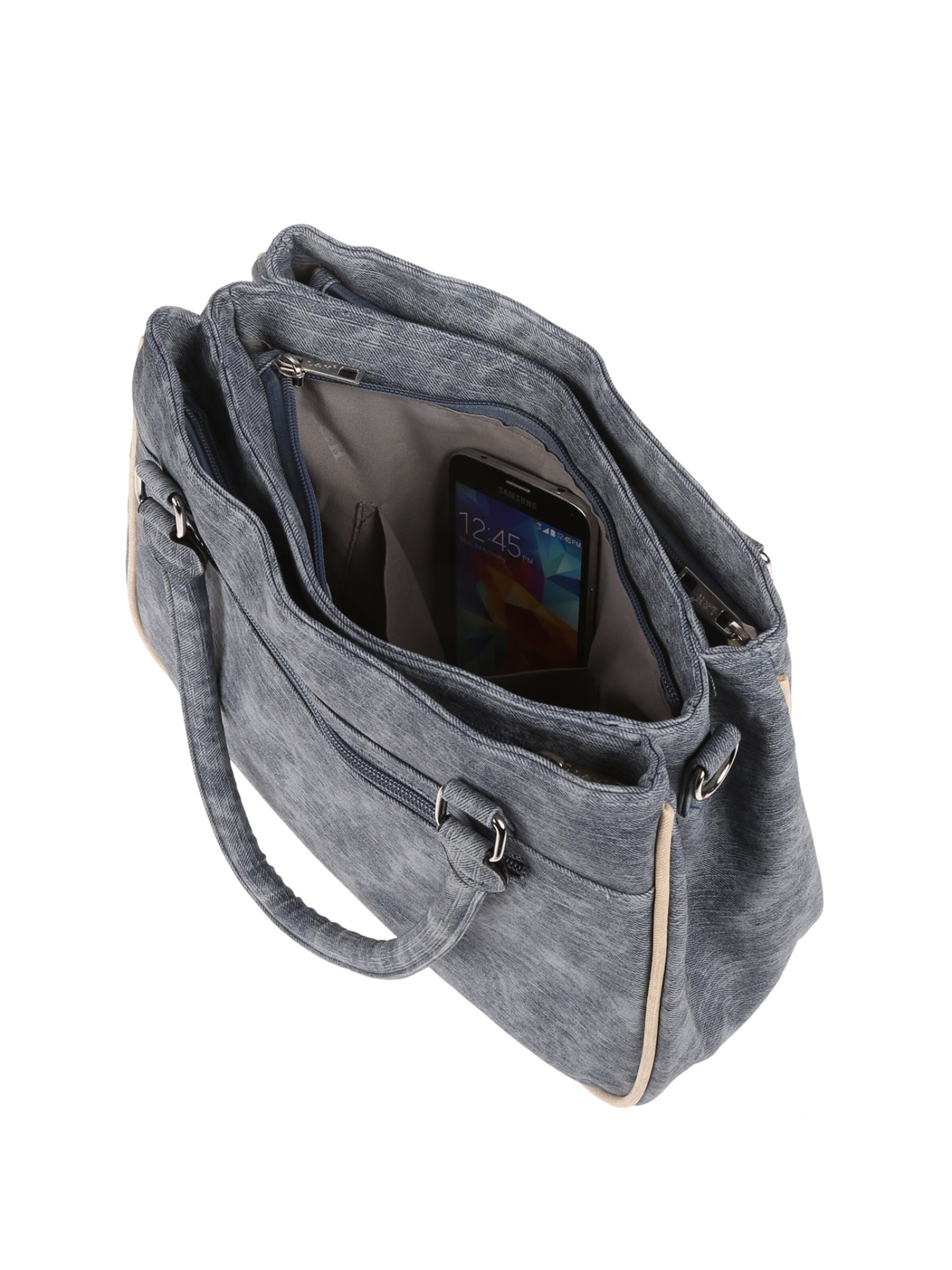 Christian Wippermann Handtasche 'Große Damen Tasche Umhängetasche Schultertasche'‌‌‌‌‌‌‌‌ in Blau