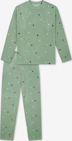 SCHIESSER Pajamas ' Nightwear ' in Green: front