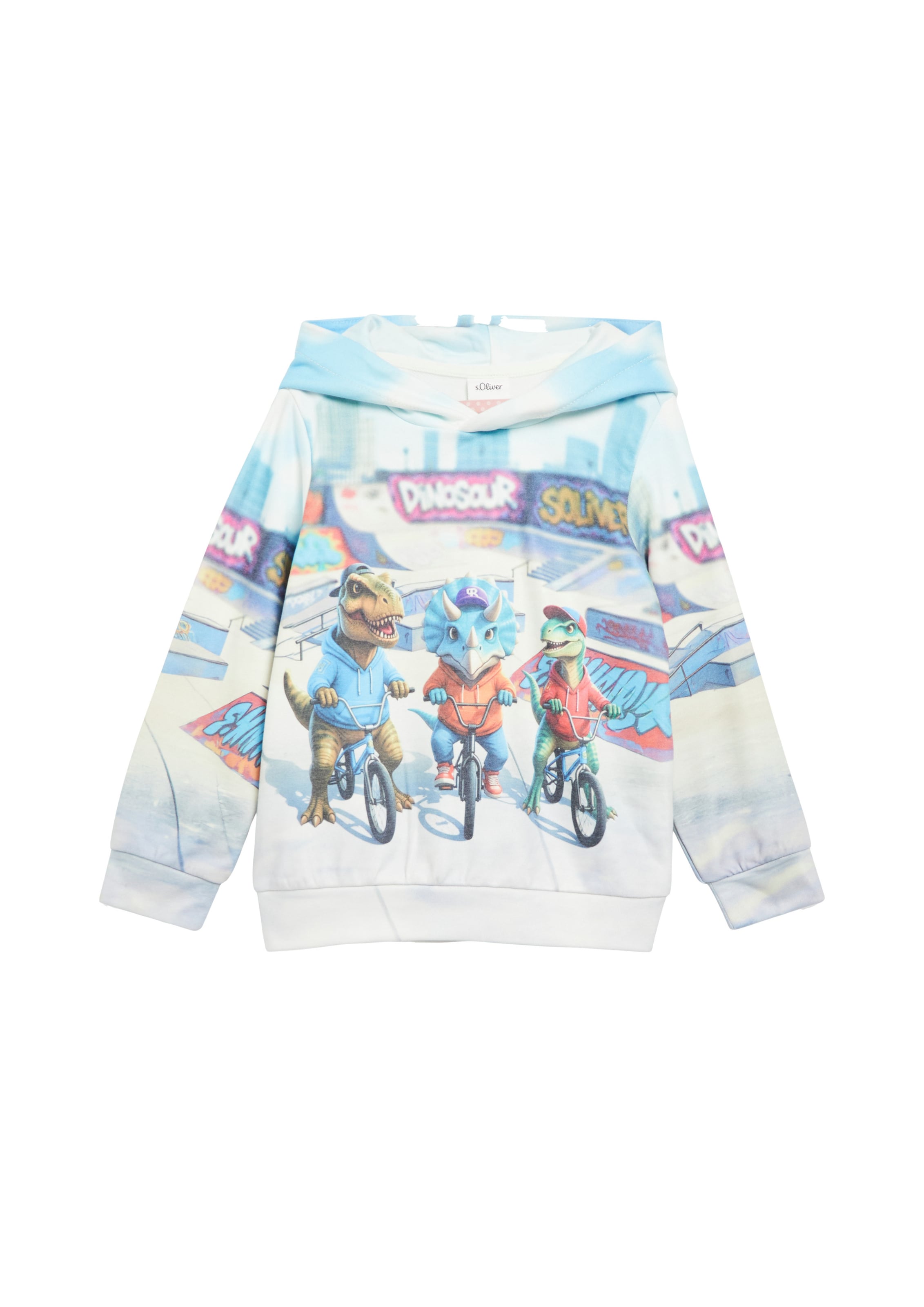 s.Oliver Sweatshirt in Wit: voorkant