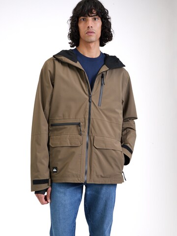 QUIKSILVER Αθλητικό μπουφάν 'QUEST' σε καφέ: μπροστά