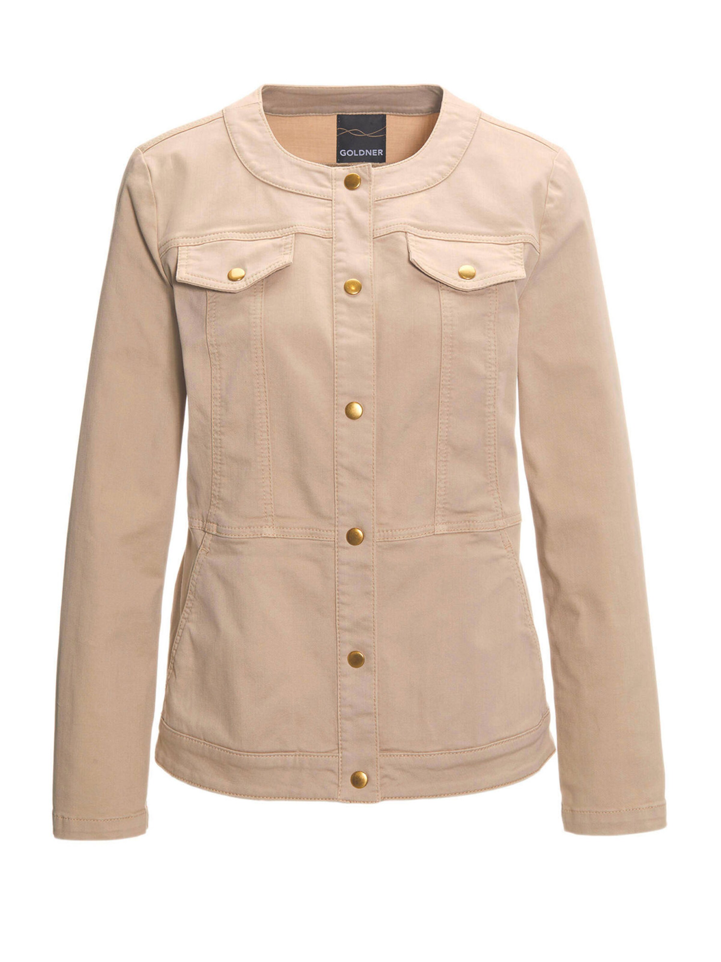 Goldner Übergangsjacke in Beige: Vorderseite