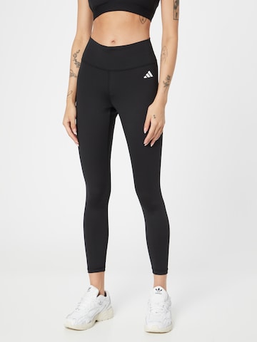 ADIDAS PERFORMANCE Skinny Workout Pants 'Essentials' in Black: front