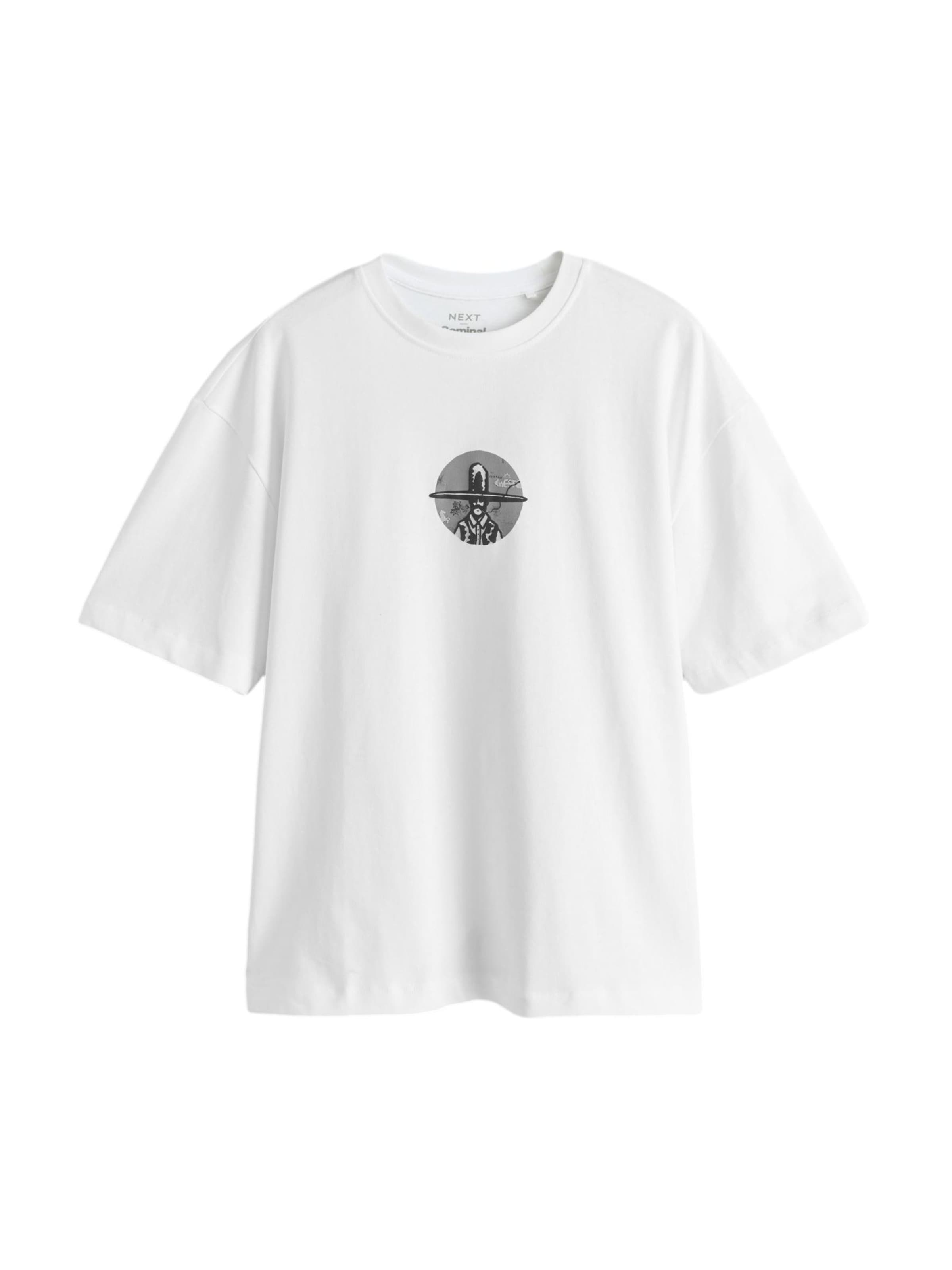 T-Shirt Next en blanc : devant