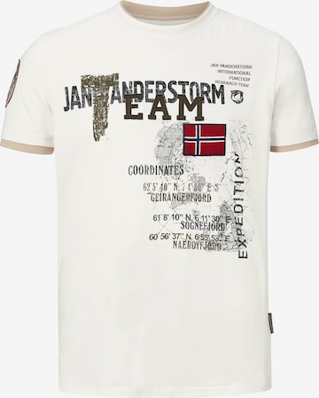Jan Vanderstorm T-Shirt 'Sölve' in Weiß: Vorderseite