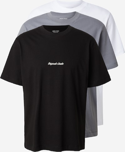 JACK & JONES Majica 'JORNORREBRO' veličine XS u siva / crna / bijela, Pregled proizvoda