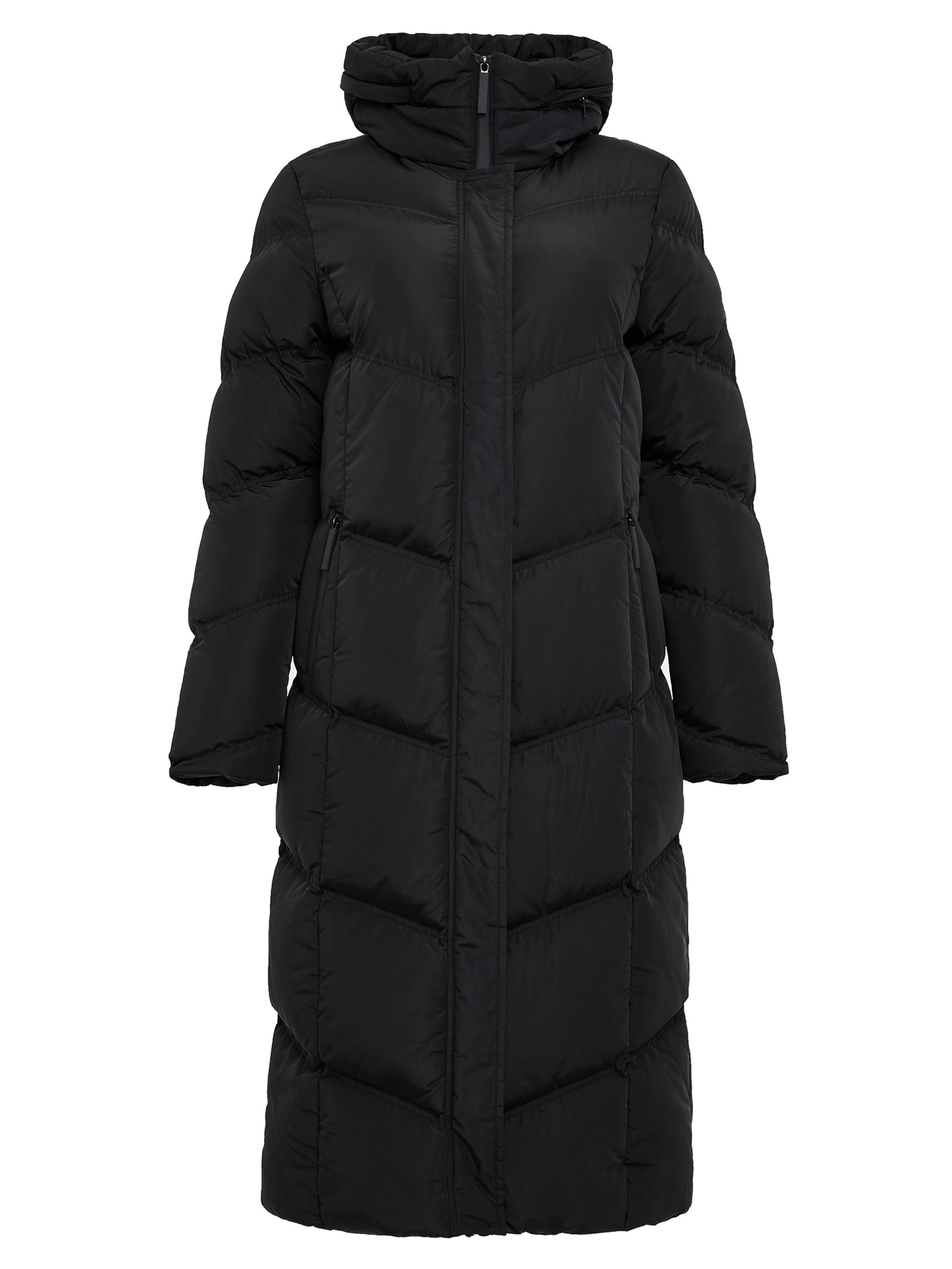 Threadbare Winter Coat 'Jotta' in Black: front