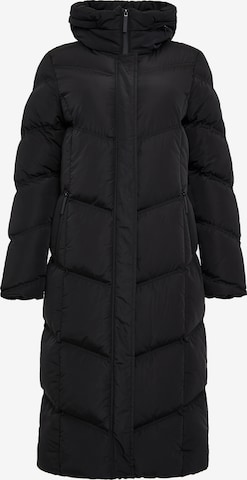 Threadbare Winter Coat 'Jotta' in Black: front
