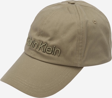 Casquette Calvin Klein en vert : devant