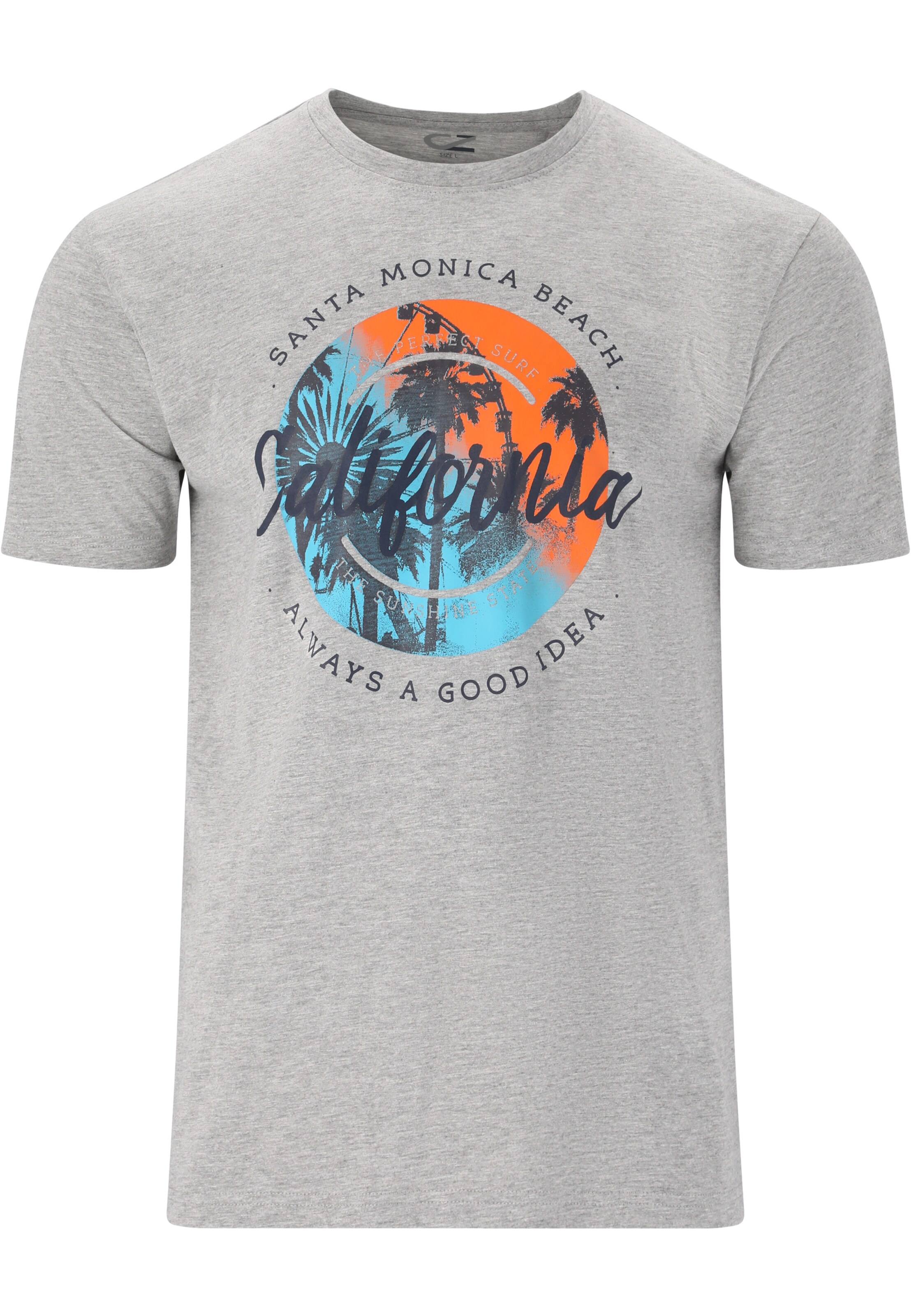 Cruz Funktionsshirt 'Edmund' in Grau: Vorderseite