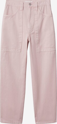 MANGO Normalny krój Spodnie 'Alessia' w kolorze różowy: przód