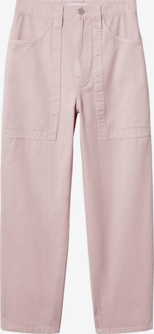 Regular Pantalon 'Alessia' MANGO en rose : devant