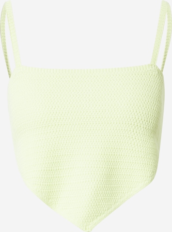 Tops en tricot 'Bay' WEEKDAY en vert : devant