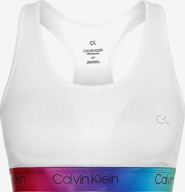 Calvin Klein Performance Sport bh 'Pride' in Wit: voorkant
