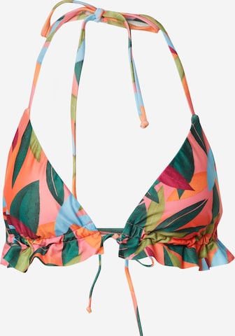 PIECES Triangle Bikini top 'AMANDA' in Orange: front