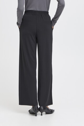 ICHI Wide Leg Hose 'IHLinna' in Schwarz