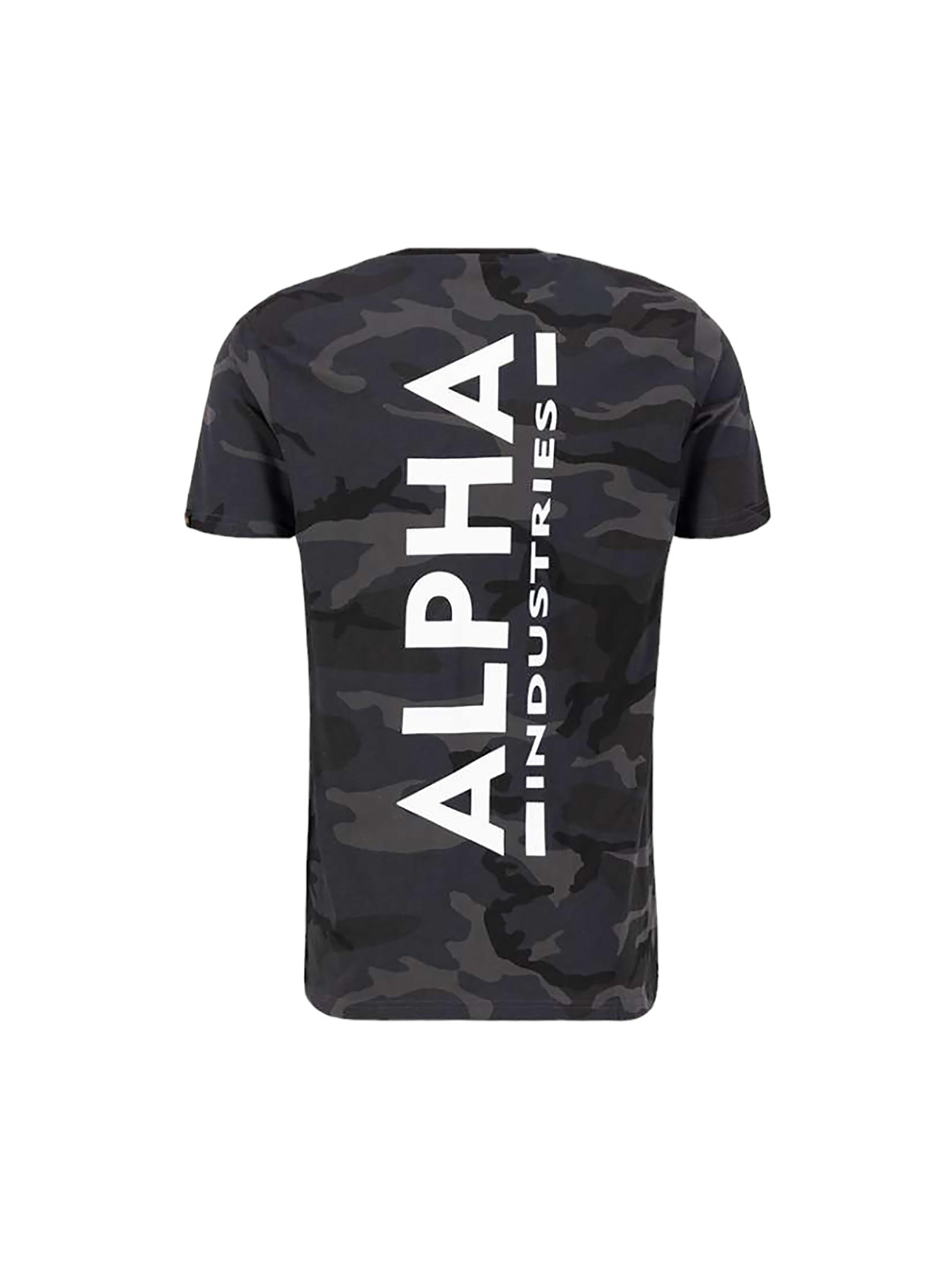 ALPHA INDUSTRIES Shirt 'Backprint Camo' in Mixed colors