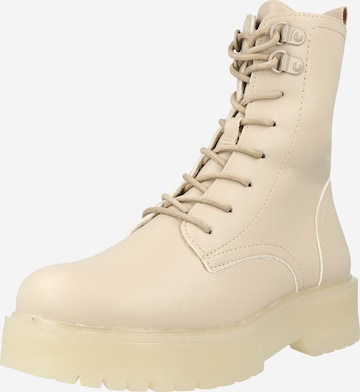 Hailys - Botines con cordones 'Stella' en beige: frente