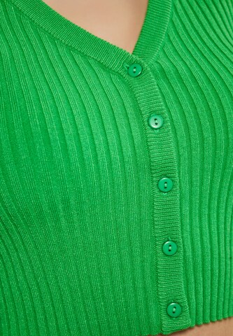 MYMO Gebreid vest in Groen