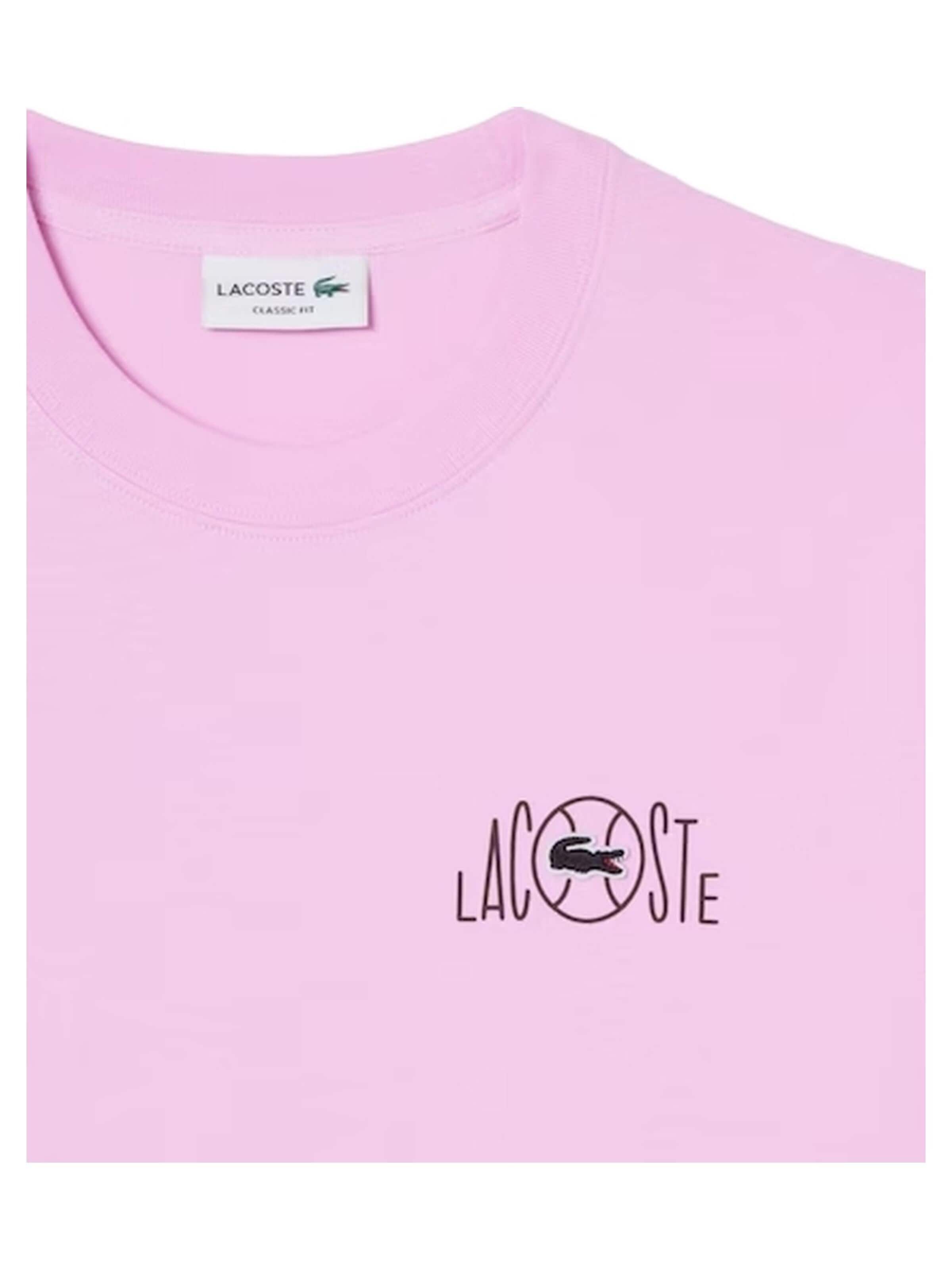 LACOSTE - Camisa 'Camiseta lacoste rosa lacoste on tennis tee' em rosa