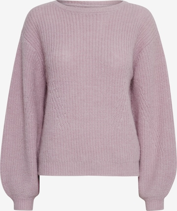 PULZ Jeans Strickpullover 'IRIS' in Lila: predná strana