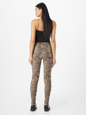 VERO MODA Skinny Pants 'NALA' in Brown