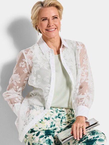 Goldner Blouse in Wit