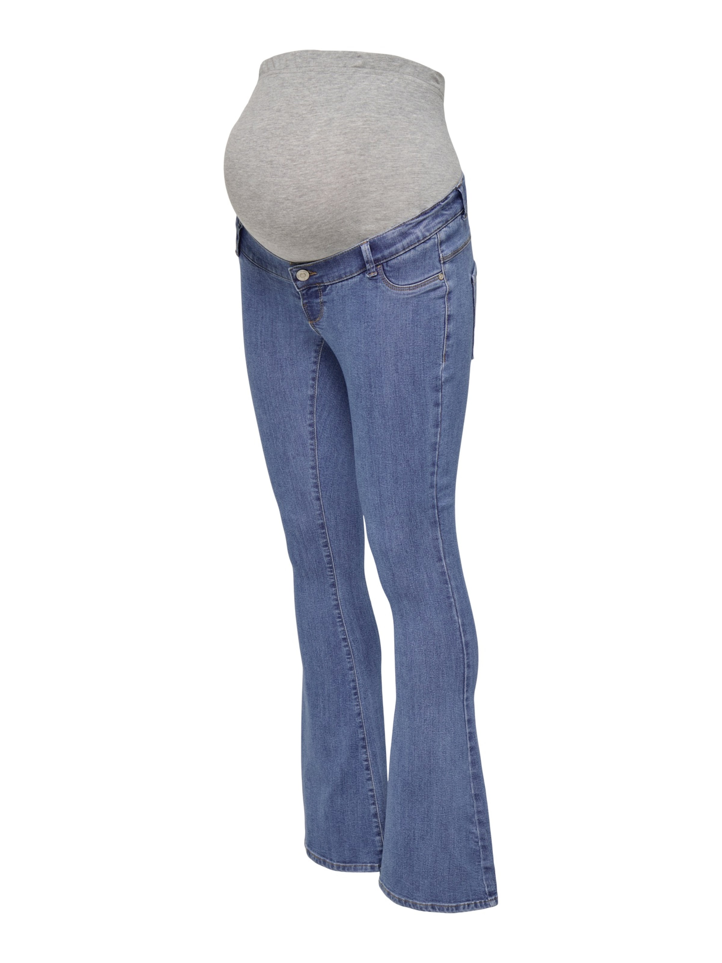 Only Maternity Jeans 'OLMRAIN' in de kleur Blauw denim / Grijs gemêleerd, Productweergave