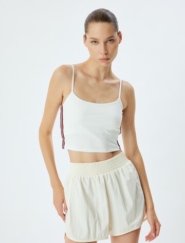 Koton Pajama Shirt in White: front