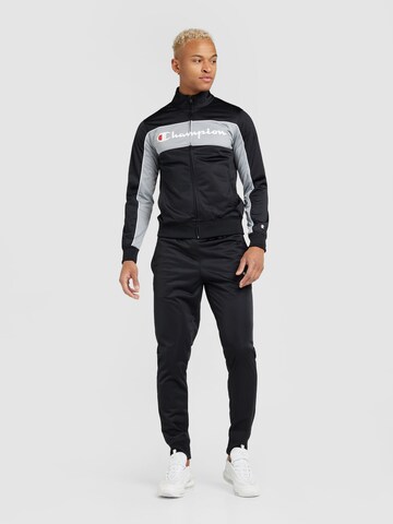 Champion Authentic Athletic Apparel Trainingspak in Zwart: voorkant