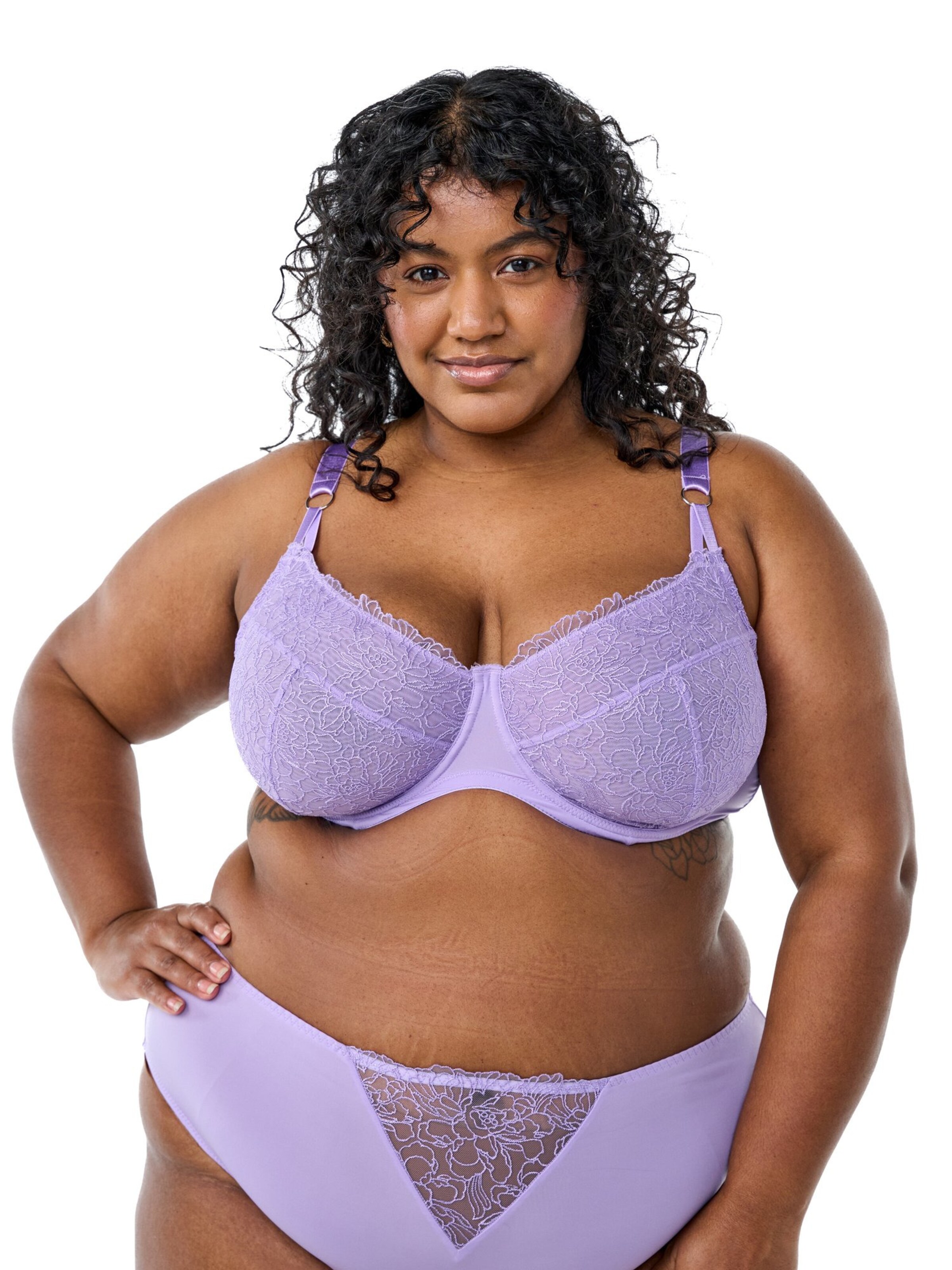 Devoted by Zizzi Пуш-ап Бюстгальтер 'LRONJA' в Лиловый: спереди