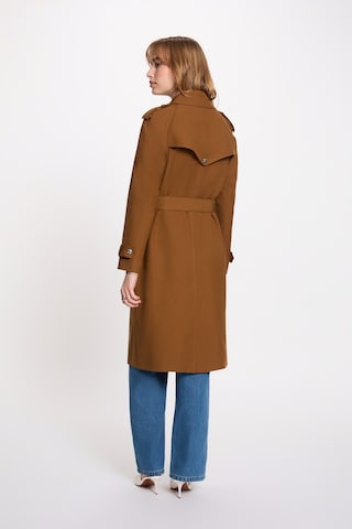 Morgan Between-Seasons Coat in Brown