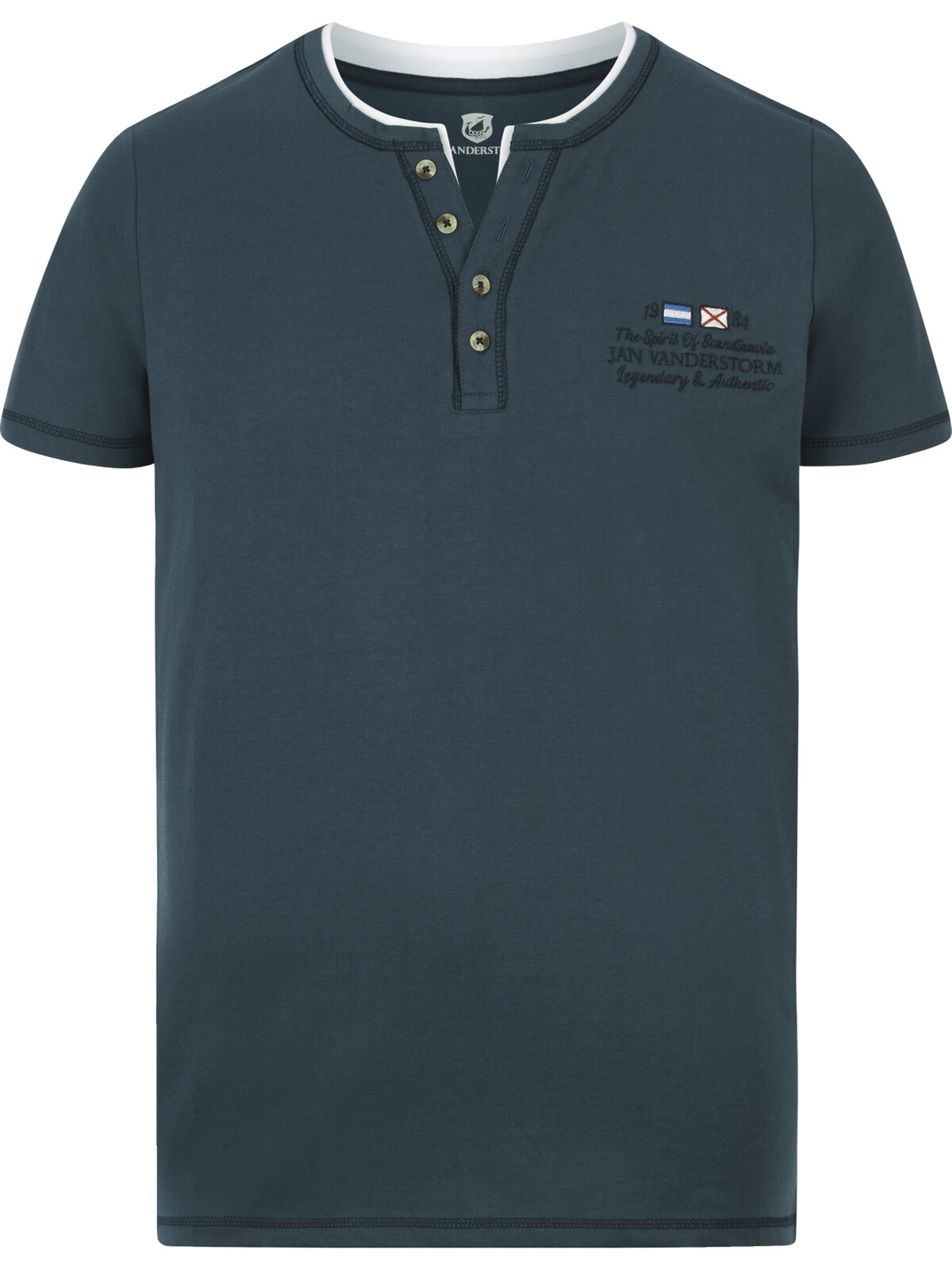 Jan Vanderstorm T-Shirt 'Haftor' in Grün: Vorderseite