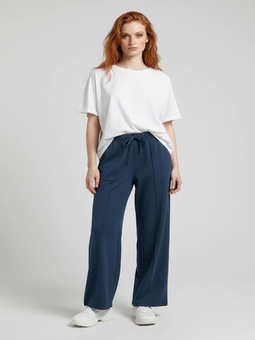 No Matter What Wide leg Broek in Blauw: voorkant
