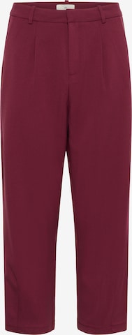 Pantaloni con pieghe 'Merle' di Kaffe in rosso: frontale