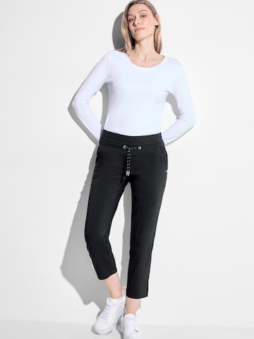 CECIL Regular Trousers 'Tracey' in Black
